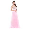 Grace Karin Fashion Strapless Sweetheart Brilhante Beaded Pink Long Ball Gown Prom Festa Vestidos CL3519-1